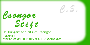 csongor stift business card